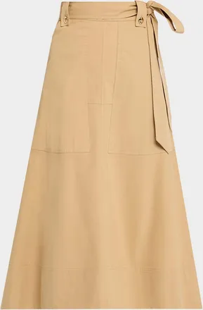 Tanya Taylor Brinson Canvas Midi Skirt