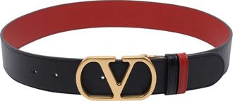 Valentino Garavani Black Vlogo Signature Belt