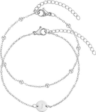 Adornia Set of 2 Assorted Chain Bracelets in Silver-J at Nordstrom Rack
