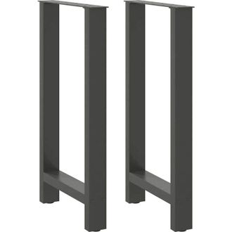 vidaXL Patas Para Mesa De Bar Antracita (2 Unidades, 40 X 90-91 Cm, Acero) Vidaxl