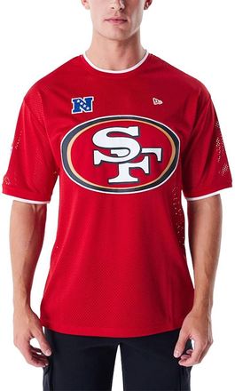 New Era NFL Mesh San Francisco 49ers Mens T-Shirt, red, M