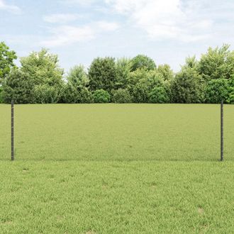 Berkfield Home Fence Posts 11 pcs U-Channel Grey 60 cm Steel