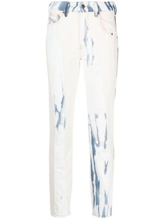 Diesel D-Joy slim-fit jeans - women - Cotton/Polyester/Spandex/Elastane/Leather - 27/32 - White