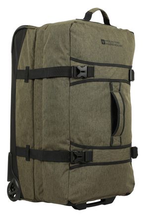 Mountain Warehouse Wander Unisex Wheelie Bag with Zipped Pockets Holiday Suitcase Khaki - One Size