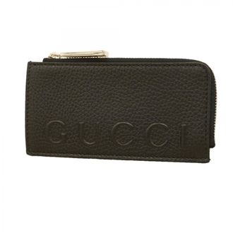 Gucci Black Leather Coin Purse/Coin Case (Pre-Owned)