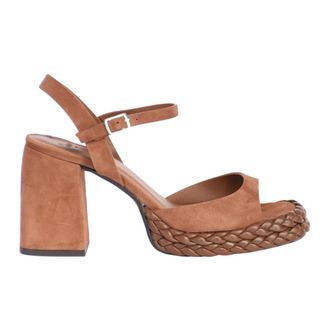 Castaner High Heel Sandals, female, Brown, Size: 10 US Vaian Suede Heeled Sandal