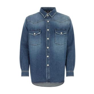 Burberry Denim Western Shirt - Heren - Spijkeroverhemden - Blauw - L - Denim - Overhemden