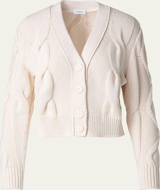 Akris V-Neck Cable Cardigan
