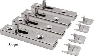 OEM Cerradura De Acero Para Muebles, Pestillo Para Puerta Corredera Modelo Ball Dimensiones: 70 X 15 Mm, Receptor De 9 Mm Paquete De 100 Piezas Acabado Ni