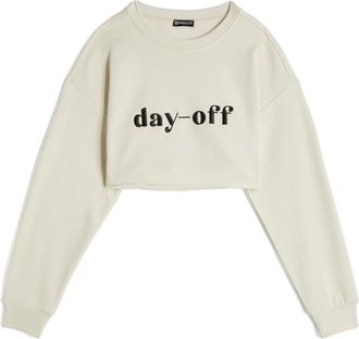 Freddy Felpa comfort fit corta con logo Day Off ricamato