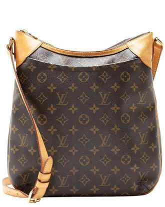 Louis Vuitton Brown Monogram Canvas & Leather Odeon MM (Authentic Pre-Loved)