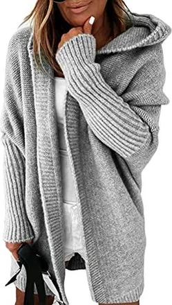 Onsoyours Femme Cardigan Long en Tricot Veste Ouvert Manches Pull Gilet Chaud Casual Patchwork Manteau Sweater Hiver Chandail Outwear avec Poche Rose XL des 18 99 sur Stylight