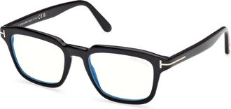 Tom Ford Blue Light Block Rectangular Mens Eyeglasses FT6032-B 001 52