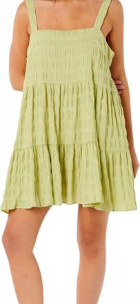 Rip Curl Cala Nights Seersucker Dress In Sage