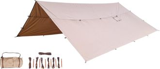OEM Lona Bushmen Hot Tarp 4x4 De Algod&oacute;n - Lona De Polialgod&oacute;n De 220 G/m&sup2; Con Salida Para Chimenea