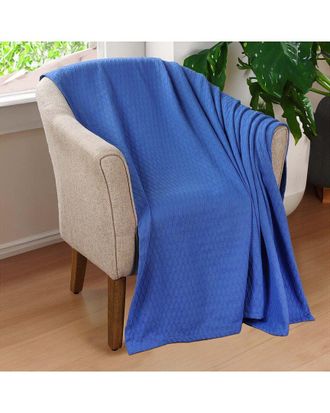 Superior Cotton All-Season Diamond Throw Blanket