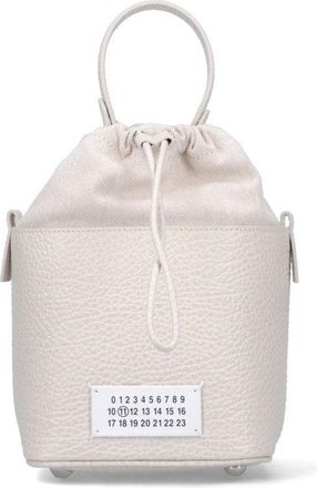 Maison Margiela Small 5Ac Bucket Bag - Off-White