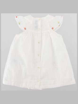 Tartine Et Chocolat Handmade Floral Embroidery Dress - White