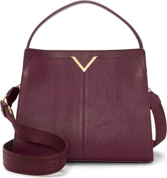 Vince Camuto Tasha Leather Top Handle Bag in Dark Pink at Nordstrom