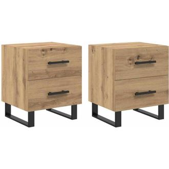 vidaXL Bedside Cabinets 2 pcs Artisan oak 40 x 35 x 47.5 cm Vidaxl