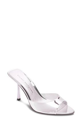 Stuart Weitzman Lexington Mule 85 in Silver at Nordstrom, Size 8.5