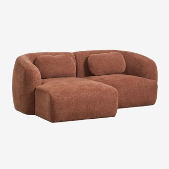 Sklum Sof&aacute; Modular Chaise Longue Izquierdo De 2 Piezas En Chenilla Coquette Sklum