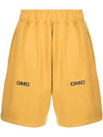 Omc logo-print track shorts - unisex - Polyester/Cotton - S - Yellow