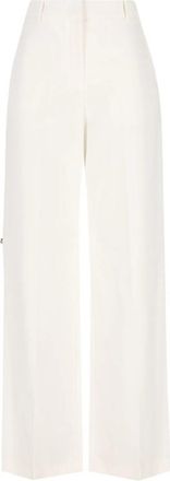 Fendi White Flat Front Pant