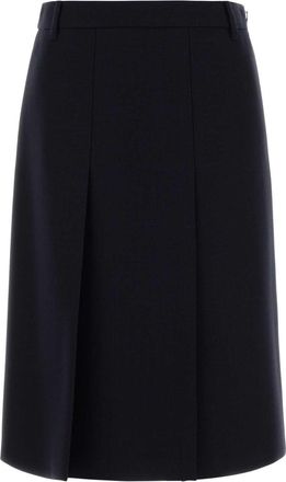 Prada Dark Blu Wool Skirt