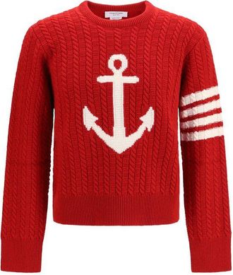 Thom Browne Red Wool Oves Aries Mens Sweatshirt