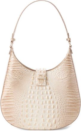 Brahmin Fallon Croc Embossed Leather Shoulder Bag in Contour at Nordstrom