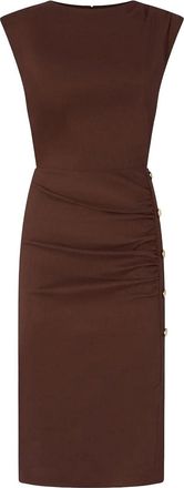 Pinko Alissa Dress In Linen And Viscose