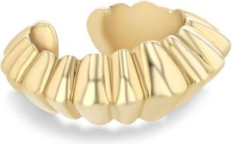 Lizzie Mandler 18K Yellow Gold Fluted Crescent Ear Cuff - Womens - 18kt Yellow Gold