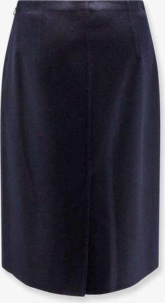 Loro Piana Womens Cashmere Skirt Blue