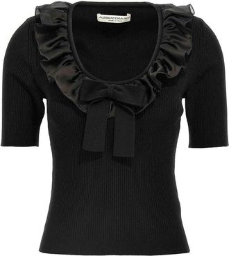 Alessandra Rich Ruffle T-Shirt