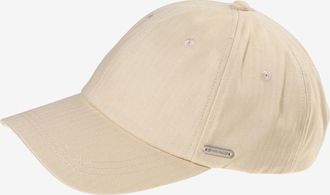 Tom Tailor Baseball Cap TOM TAILOR, beige, Canvas, Baumwolle, unifarben, Caps Baseball Cap, mit dezenter Fischgr&auml;tenstruktur