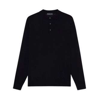 Brooks Brothers Truien & Vesten, Heren, Blauw, 3Xl, Wol, Merino Wolle Strick Poloshirt