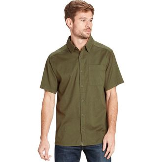 Sherpa Tharu Voyage Mens Short Sleeve Shirt in Evergreen