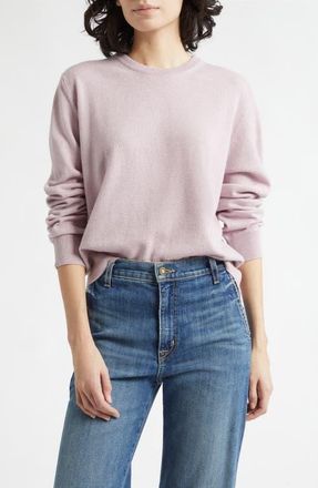 Johnstons of Elgin Lunan Cashmere Crewneck Sweater in Lunan Pink at Nordstrom, Size Xx-Large