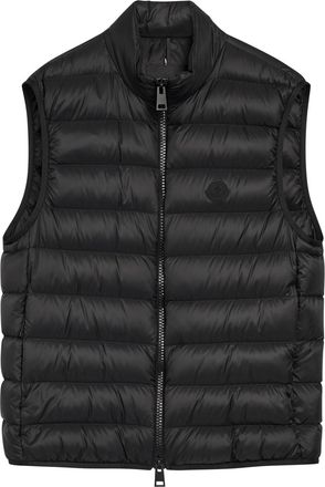 Moncler Quilted Logo-appliqu&eacute;d Shell Gilet - Black - 3 (UK40 / L)