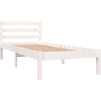 vidaXL Estructura De Cama Individual Sin Colch&oacute;n Blanco 75x190 Cm Vidaxl