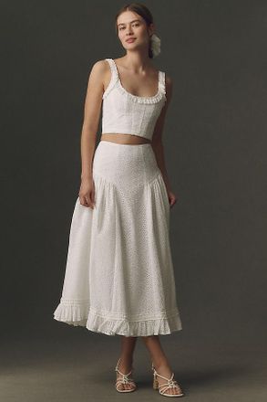 V. Chapman Hunter Top and Midi Skirt Set