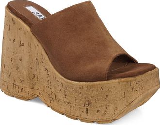Zigi Soho Zhamira Platform Wedge Sandal in Cognac Suede at Nordstrom, Size 10