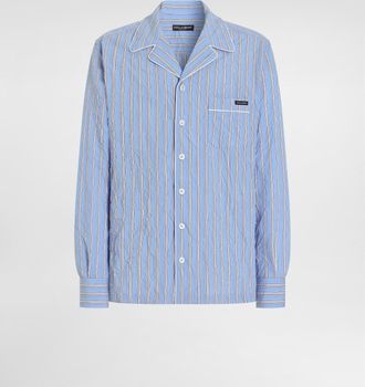 Dolce & Gabbana Crinkled Striped Fabric Vanity Shirt - Man Shirts Multi-colored 41