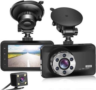 OEM C&aacute;mara De Salpicadero Doble, C&aacute;mara Para Coche 1080p Full Hd, C&aacute;mara Frontal Y Trasera Con Pantalla Lcd De 3 Pulgadas, Visi&oacute;n Nocturna