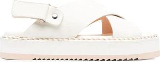 AGL Flat Sandalen - Dames - Sandalen - Wit - 40 EU - Schoenen