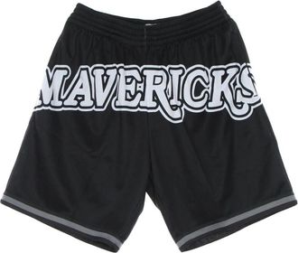 Mitchell & Ness NBA Big Face Basketball Shorts - Heren - Fitness - Zwart - XL - Polyester - Fitness