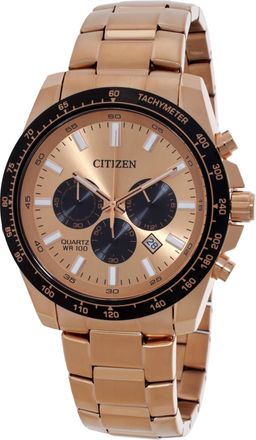 Citizen Chronograph Quartz Rose Gold Dial Mens Watch AN8236-52P