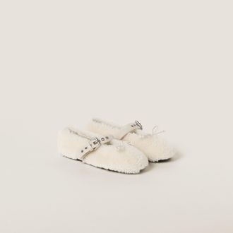 Miu Miu Shearling ballerinas