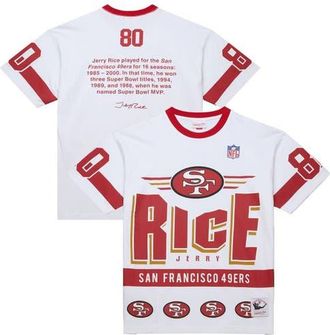 Mitchell & Ness Mens Mitchell & Ness Jerry Rice White San Francisco 49ers Name & Number Team Origins Vintage Logo T-Shirt at Nordstrom, Size Xx-Large
